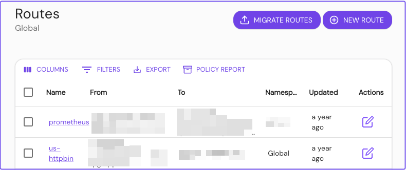 Migrate routes in Console