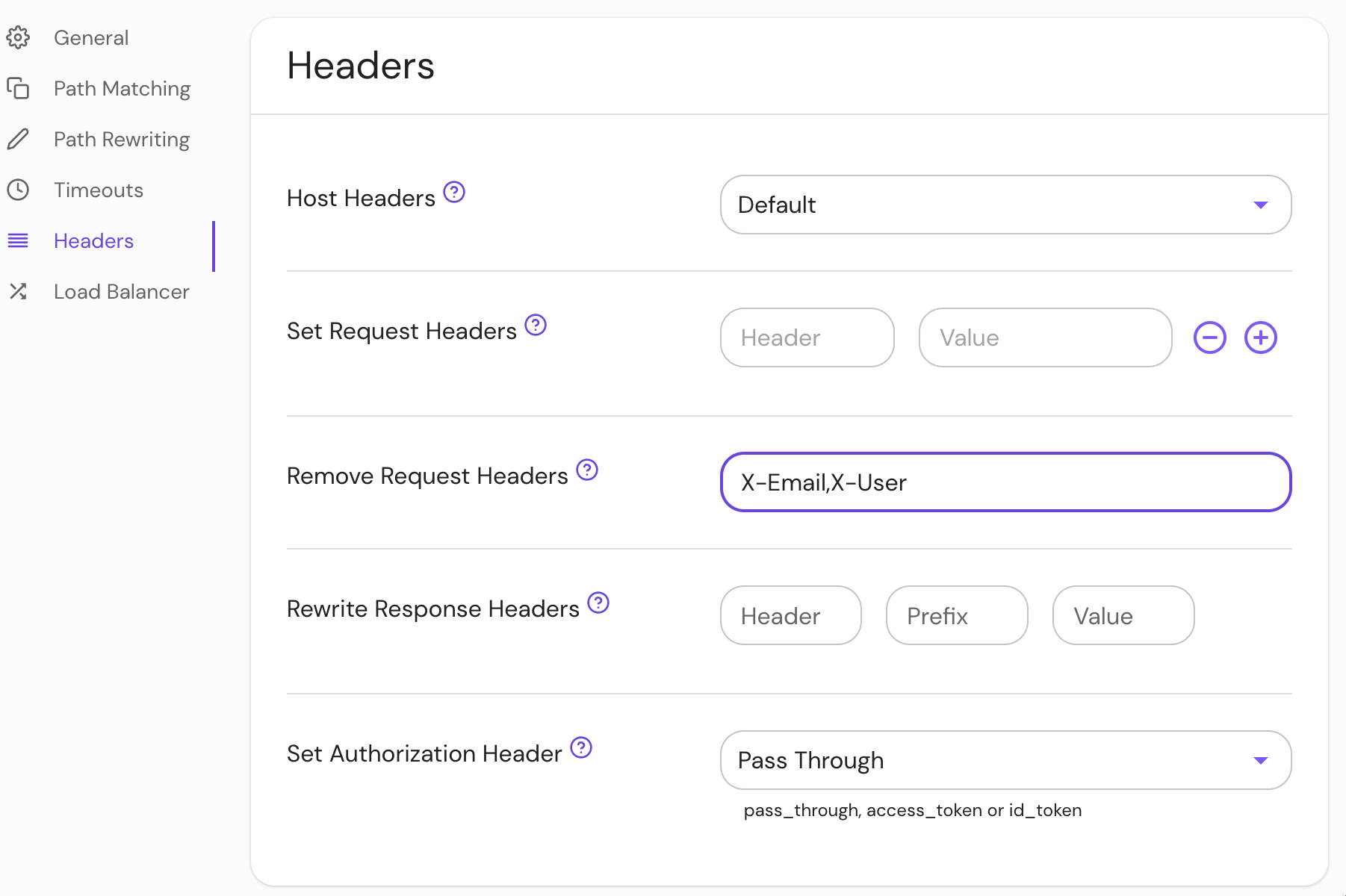 Set remove request headers in the console